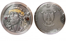 REPUBLIC of Cameroon. Christ the Savior. 2 OZ Pure Silver Medallion