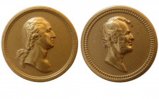 U.S. Abraham Lincoln & George Washington. Bronze Commemorative Medallion