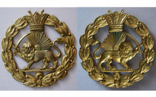 PAHLAVI DYNASTY. Reza Shah. Early 1900s. Brass Military Medallion.