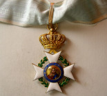 GREECE. Hand painted enamel, The Order of the Redeemer, Commander's Cross 18K. Gold