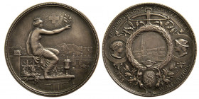 SWITZERLAND. Shooting Festival. 1895  Silver Medallion