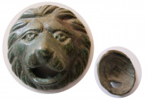 ROMAN EMPIRE. Ca. 2nd-3rd. Century AD. Bronze Lion Head Plaque.