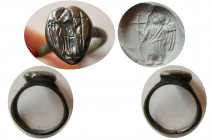 BYZANTINE EMPIRE. Circa 7th.-8th. Century AD. Bronze Seal Ring