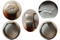 MEDIEVAL ERA. Circa 14th-15th. Century AD. Silver Seal Ring