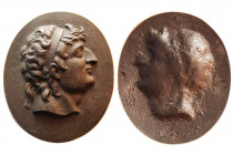 ITALY, Renaissance. Seleukid King, Antiochus VIII ? Uniface Oval Cast Bronze Plaquette.