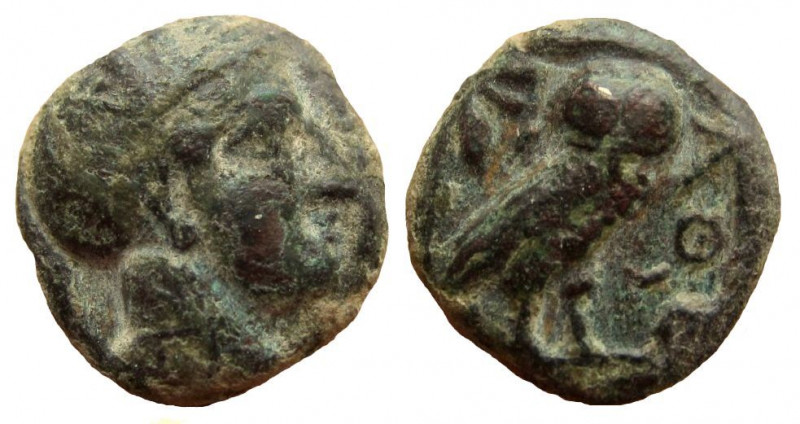 Philistia. Fourrée drachm. Imitating Athena. Uncertain mint.
15 mm. 4.06 gm. 
...