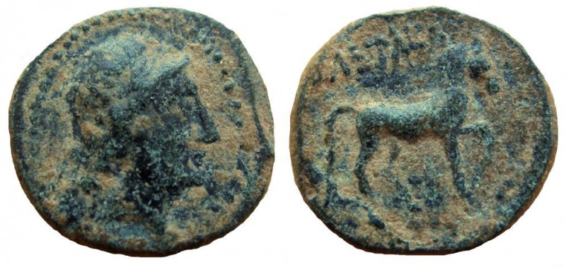 Seleukid Kingdom. Antiochos III, 223-187 BC. AE 14 mm. 3.78 gm. Uncertain mint a...
