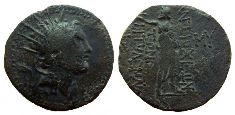 Seleukid Kingdom. Antiochos IV Epiphanes, 175-164 BC. AE 24 mm. 11.59 gm. Quasi-...