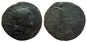 Seleukid Kingdom. Antiochos IV Epiphanes, 175-164 BC. AE 24 mm.  Quasi-municipal issue. Ake-Ptolemais mint.