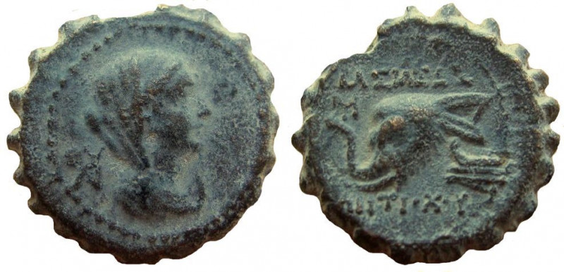 Seleukid Kingdom. Antiochos IV Epiphanes. 175-164 BC. AE 15 mm. 3.22 gm. Ake-Pto...