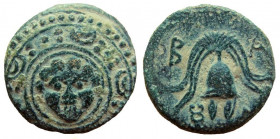 Cyprus. Salamis. Nikokreon. Circa 331-310 BC. AE 16 mm. In the types of Alexander III of Macedon. Struck circa 323-317 BC.