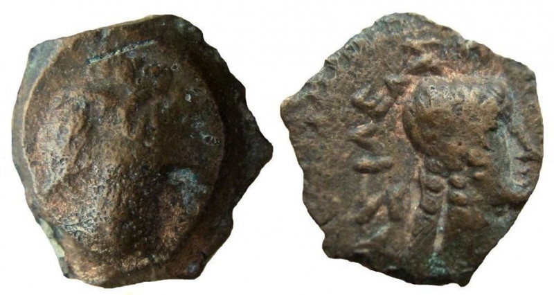 Ptolemaic Kingdom. Ptolemy IX-Ptolemy X, 116-88 BC. AE 12 mm. 1.17gm. Kyrene min...