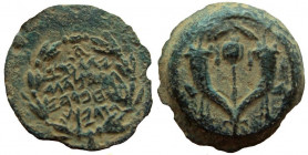Judean Kingdom. John Hyrcanus I, 134 - 104 BC. AE Prutah.