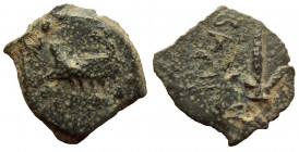 Judaea. Herod I the Great, 40-4 BC. AE Half Prutah. Jerusalem mint.