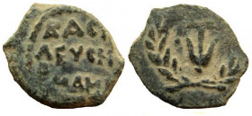 Judaea. Herod I The Great, 40-4 BC. AE Prutah. Jerusalem mint.
