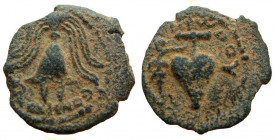 Judaea. Herod Archelaus, 4 BC-6 AD. AE Prutah. 16 mm.