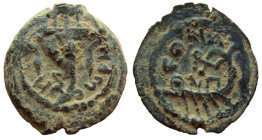 Judaea. Herod Archelaus, 4BC.- 6 AD. AE 2 Prutot. Jerusalem mint.