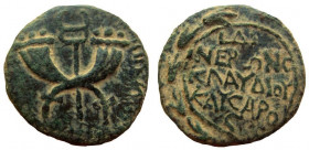 Judaea. Agrippa II, 55-95 AD. AE 22 mm. Sepphoris (Diocaesarea) mint. Titus Flavius Vespasianus, procurator.