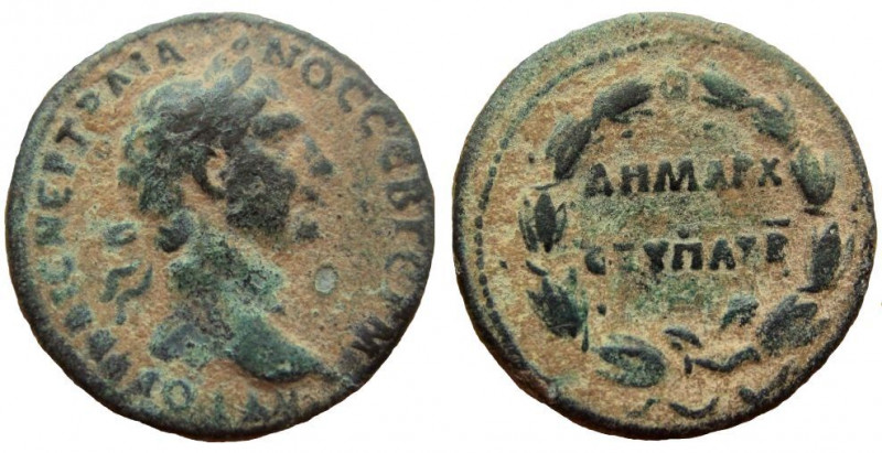 Syria. Seleucis and Pieria. Antioch. Trajan, 98-117 AD. AE 26 mm. 12.25 gm. 
St...