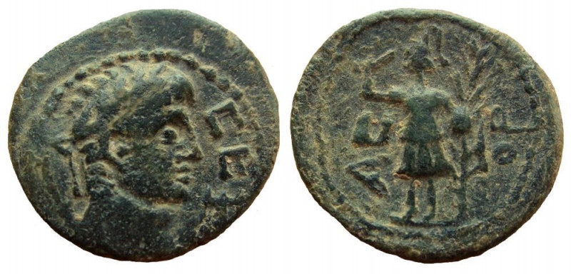 Judaea. Ascalon. Nero, 54-68 AD. AE 21 mm. 6.86 gm. 
Dated 66-67 AD.
Obverse: ...