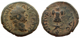 Judaea. Caesarea Maritima. Domitian, 81-96 AD. AE 19 mm. Judaea Capta issue.