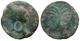 Judaea. Caesarea Maritima. Domitian, 81-96 A.D. AE 27 mm. Judaea Capta issue.