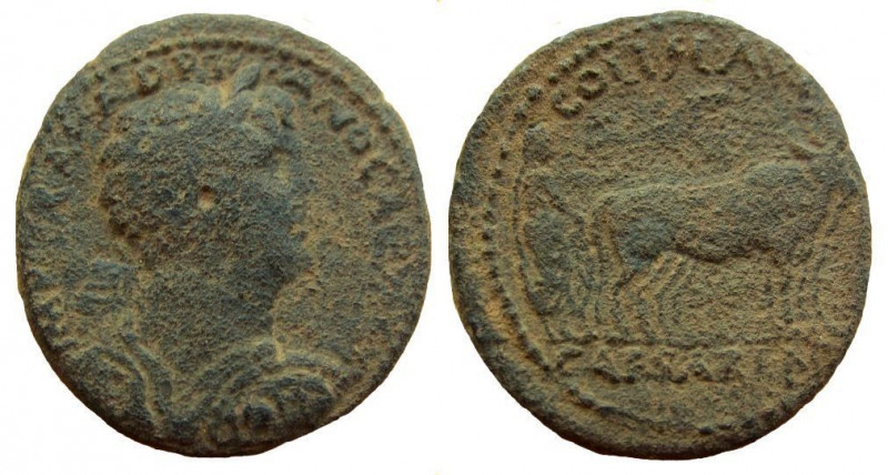 Judaea. Caesarea Maritima. Hadrian, 117-138 AD. AE 31 mm. 15.64 gm. 
Obverse: L...