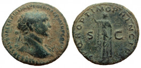 Trajan, 98-117 AD. AE As. Rome mint.
