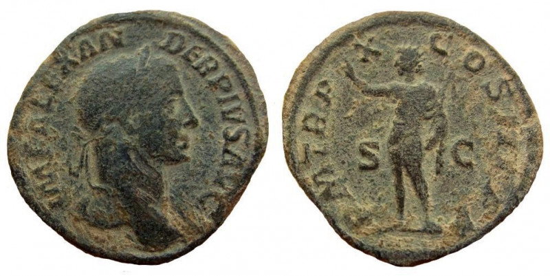 Alexander Severus, 222-235 AD. AE Sestertius. Rome mint.
30 mm. 20.25 gm. 
Obv...