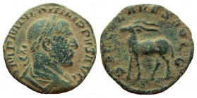 Philip I, 244-249 AD. AE Sestertius. Rome mint. Commemorating the 1000th anniversary of Rome.