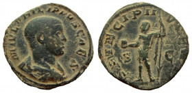 Philip II as Caesar, 244-247 AD. AE Sestertius. Rome mint.