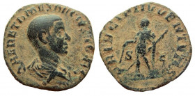 Herennius Etruscus, as Caesar, 249-251 AD. AE Sestertius. Rome mint.