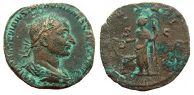 Trebonianus Gallus, 251-253 AD. AE Sestertius. Rome mint.
