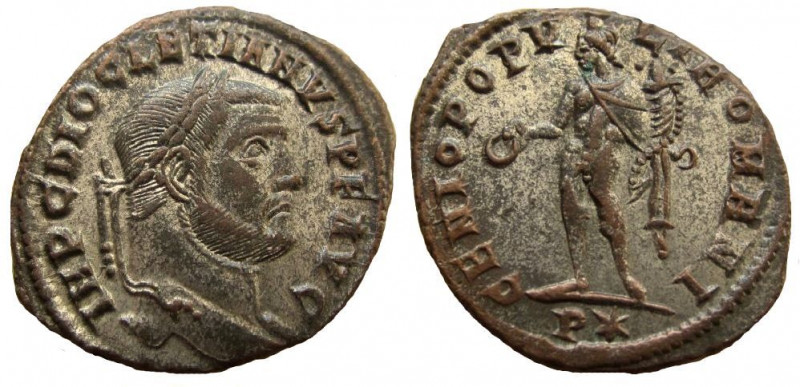 Diocletian, 284-305 AD. AE Follis. Rome mint.
29 mm. Weight: 9.72 gm.
Struck 2...