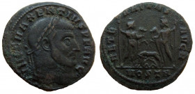 Maxentius, 307-312 AD. AE Follis. Ostia mint. 25 mm.