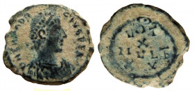 Theodosius I, 379-395 AD. AE 4. Uncertain mint. 13 mm.