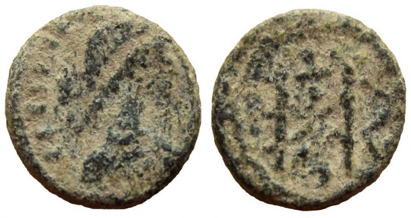 Vandals. Pseudo-Imperial coinage. AE 10 nummi. Carthage mint. Struck under Gaise...