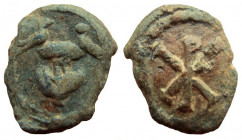 Late Roman or Byzantine lead bulla. Circa 5th-6th Century AD.