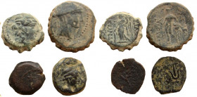 Lot of 4 Seleukid coins.