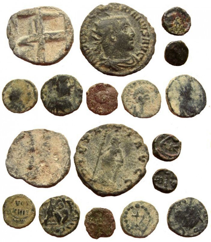 Lot of 9 various ancient coins.
 From good to very fine.
Sold as no return.