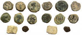 Lot of 8 various ancient coins.