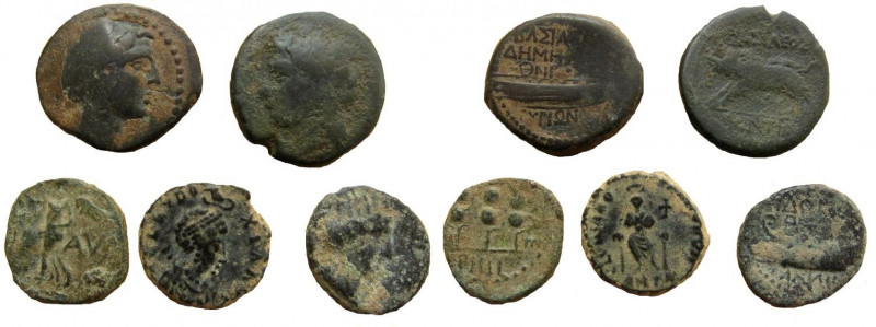 Lot of 5 various ancient coins.
 Lot sold as no return.
From fine to very fine...