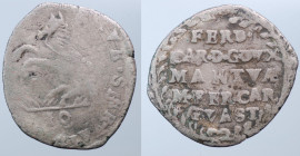 MANTOVA. Ferdinando Carlo Gonzaga-Nevers (1669-1707). Cavallotto da 10 soldi. Mi (1,94 g). Bignotti 18. MB+