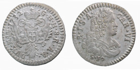 MANTOVA. Carlo VI d'Asburgo (1707-1740). 10 soldi 1732. Bignotti 3; MIR 753/2. SPL