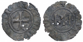 MESSINA. Carlo I d'Angiò (1266-1282). Denaro Migr. 0,38 mm 16,7. MIR 160 NC. MB