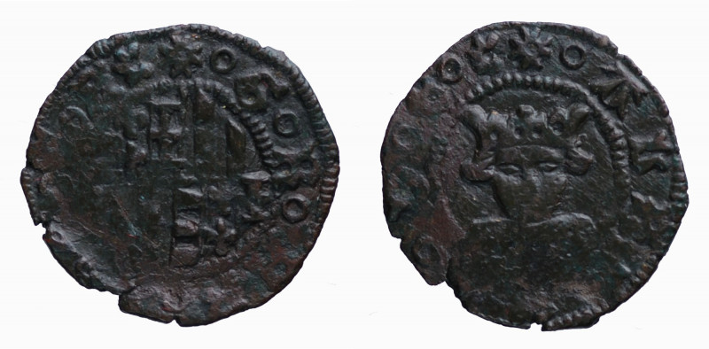 NAPOLI. Alfonso I D'Aragona (1442-1458). Denaro Mi (0,60 g - 14,3 mm). P/R 16. q...