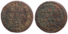 PARMA. Ferdinando I di Borbone. Sesino 1784. AE gr. 0,92 mm 16,6. qBB