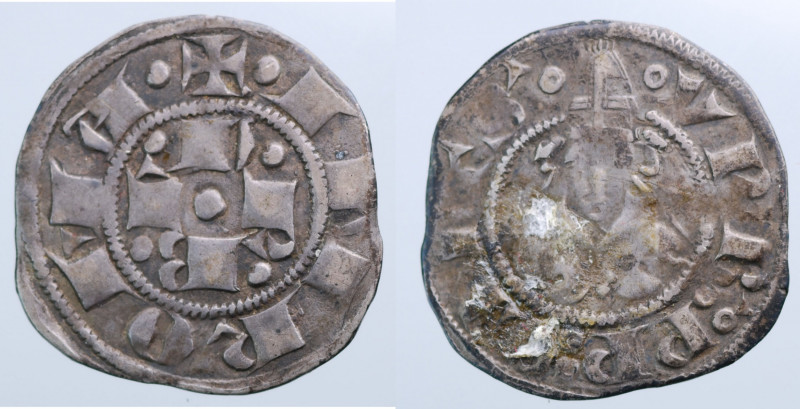 ROMA - Stato Pontificio. Urbano V (1362-1370). AG Bolognino (1,23g - 18mm). MIR ...