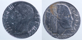 REGNO D'ITALIA. Vittorio Emanuele III. 20 centesimi 1941. FALSO D'EPOCA (?) 3,94 g