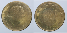 REPUBBLICA ITALIANA. 200 lire 1979 var. senza firma incisore. FDC